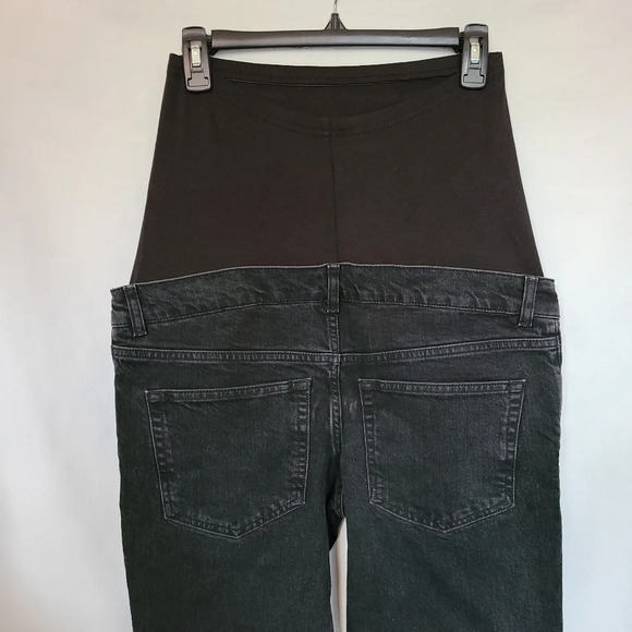 Asos Maternity Design Black Wide Leg Maternity Jeans Size 6 - Picture 6 of 7